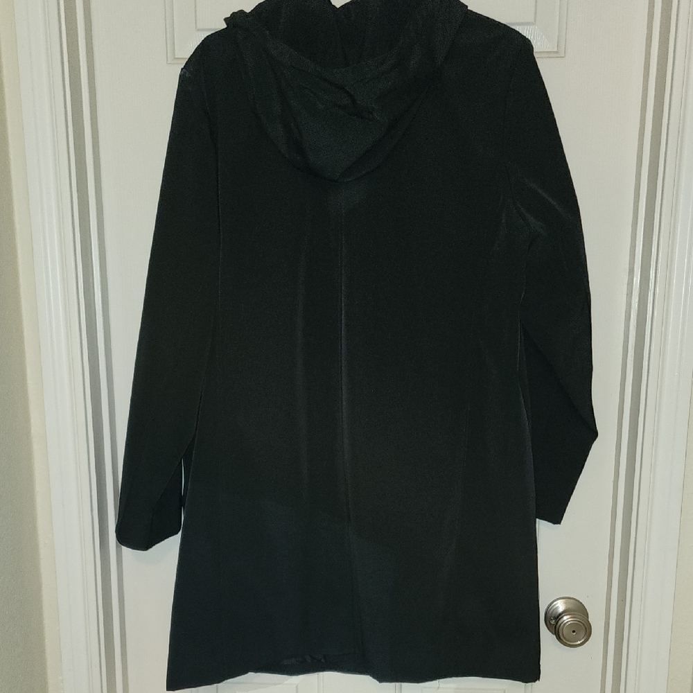 Croft & Barrow Black Hooded Trench Coat - Picture 5 of 8